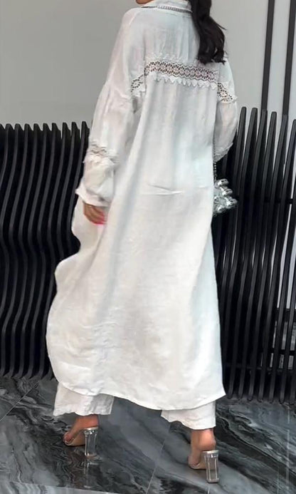 Set di Top e Pantaloni a maniche lunghe con Orlo Irregular