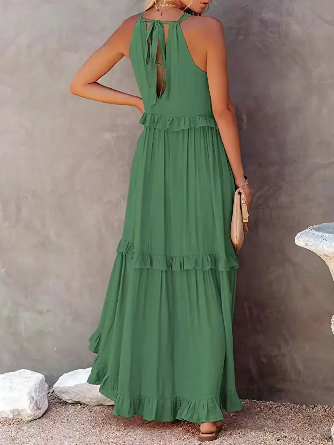 Mabel | Abito Maxi Ruffle Breeze