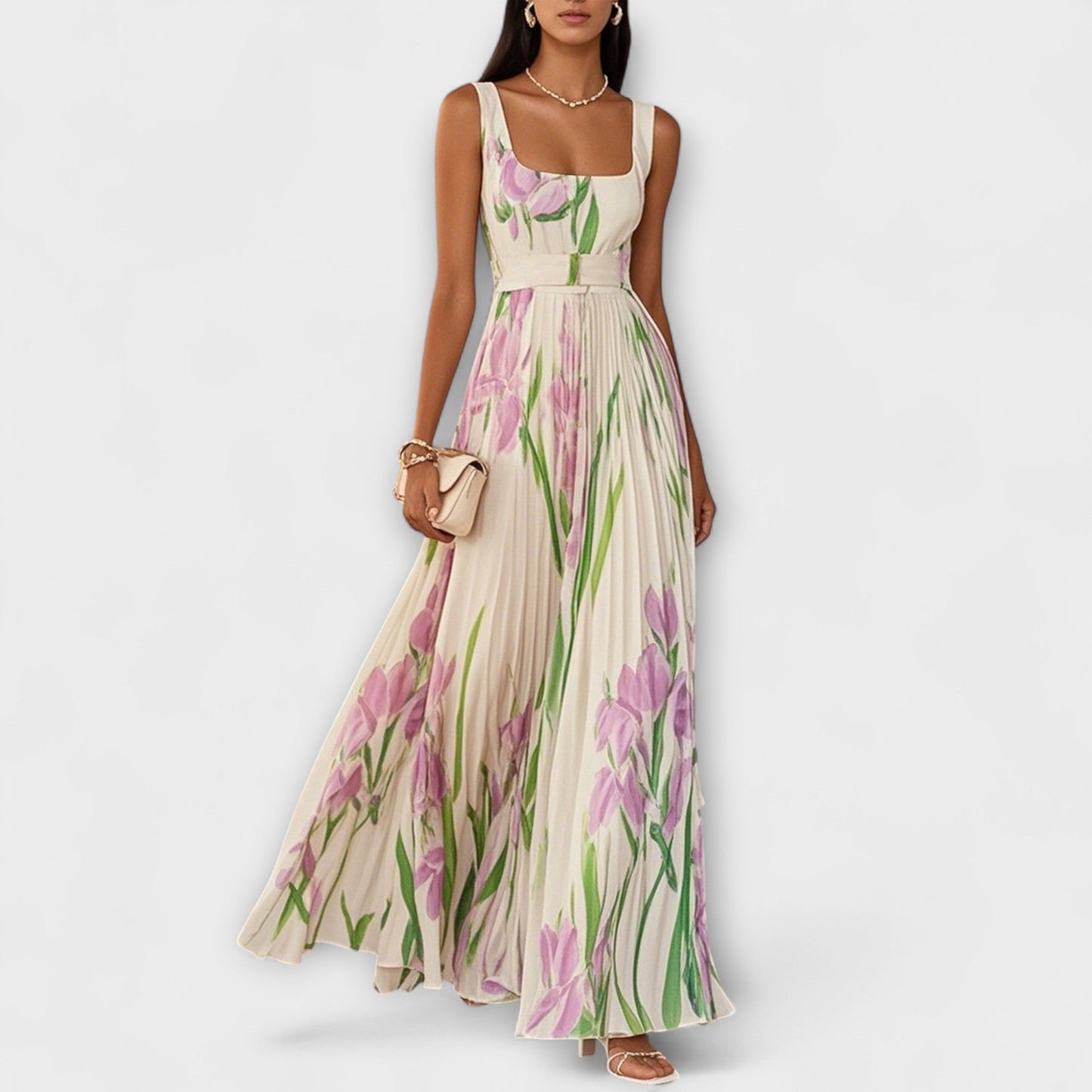 SOFIA – ABITO MAXI DI ELEGANZA FLOREALE