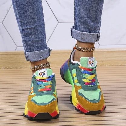 Jolie - Sneakers coloridas con suola gruesa per donna