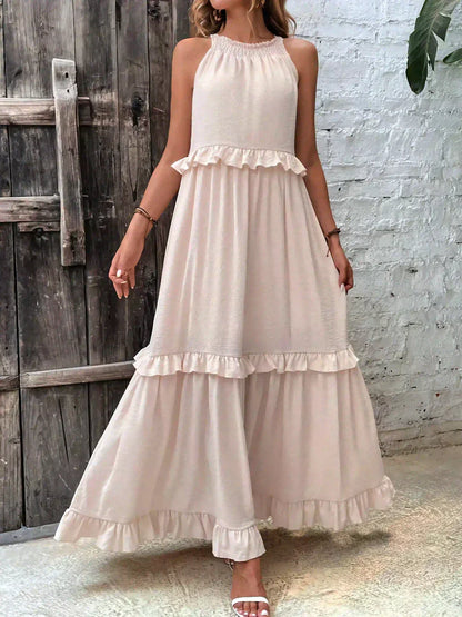 Landry - Abito senza maniche con volant chic