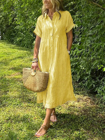 CLAIRE – ABITO CHEMISIER A RIGHE SENZA SFORZO