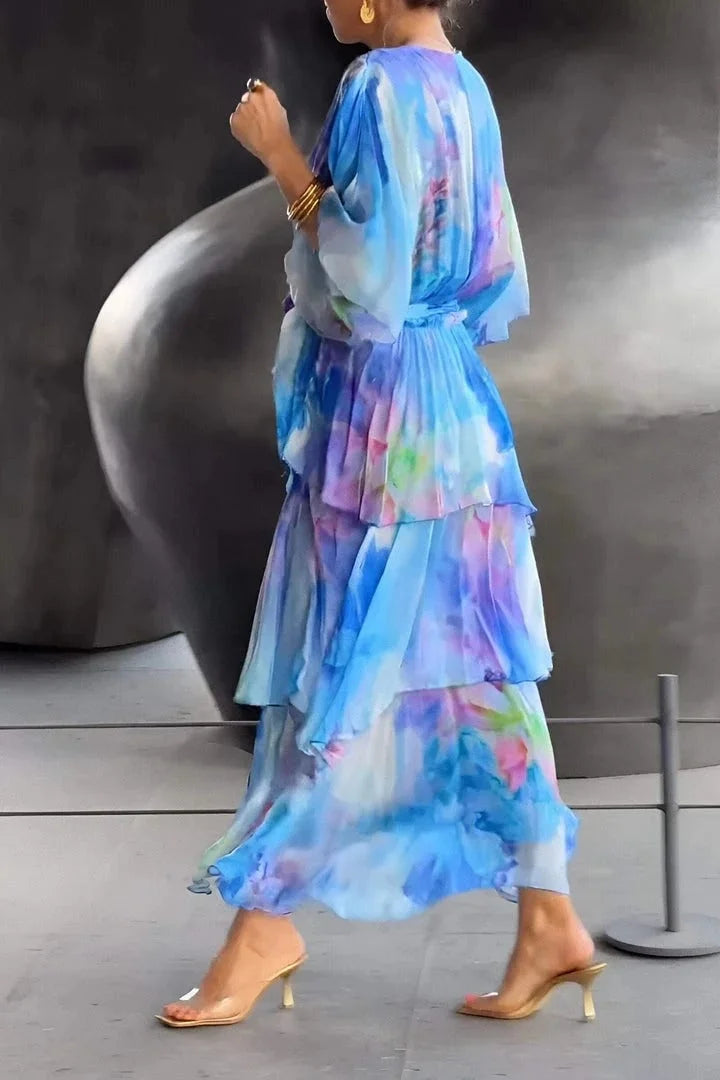 Cassia – Abito fluido in chiffon per donna