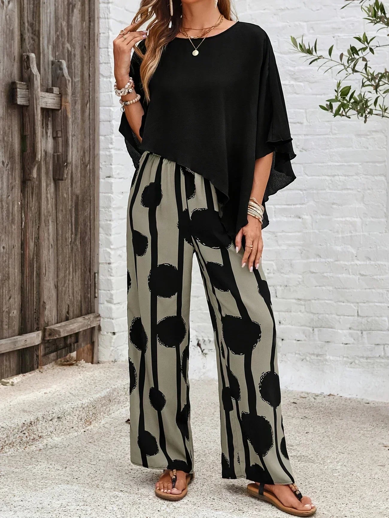 AALIYAH – SET DUE PEZZI COMODO CON VITA ELASTICIZZATA
