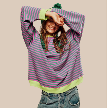 MIKAELA – MAGLIONE A RIGHE RILASSATO