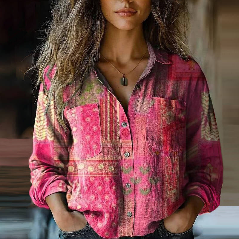 NIVES E BLUSA VINTAGE STAMPATA