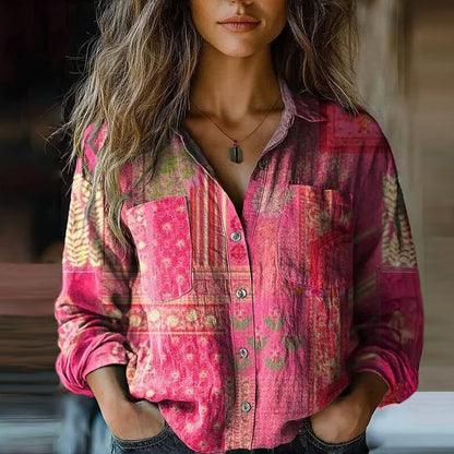 NIVES E BLUSA VINTAGE STAMPATA