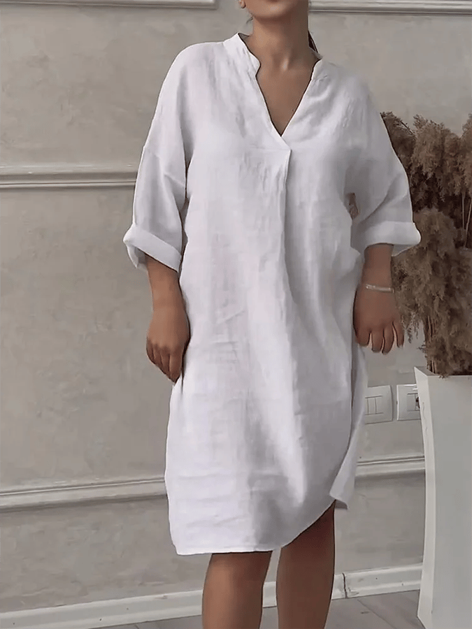 Aeris™ - Abito V-Collo Naturale