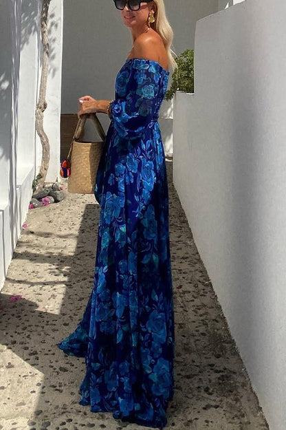 Calista | Abito maxi Floreale con Spalle scoperte