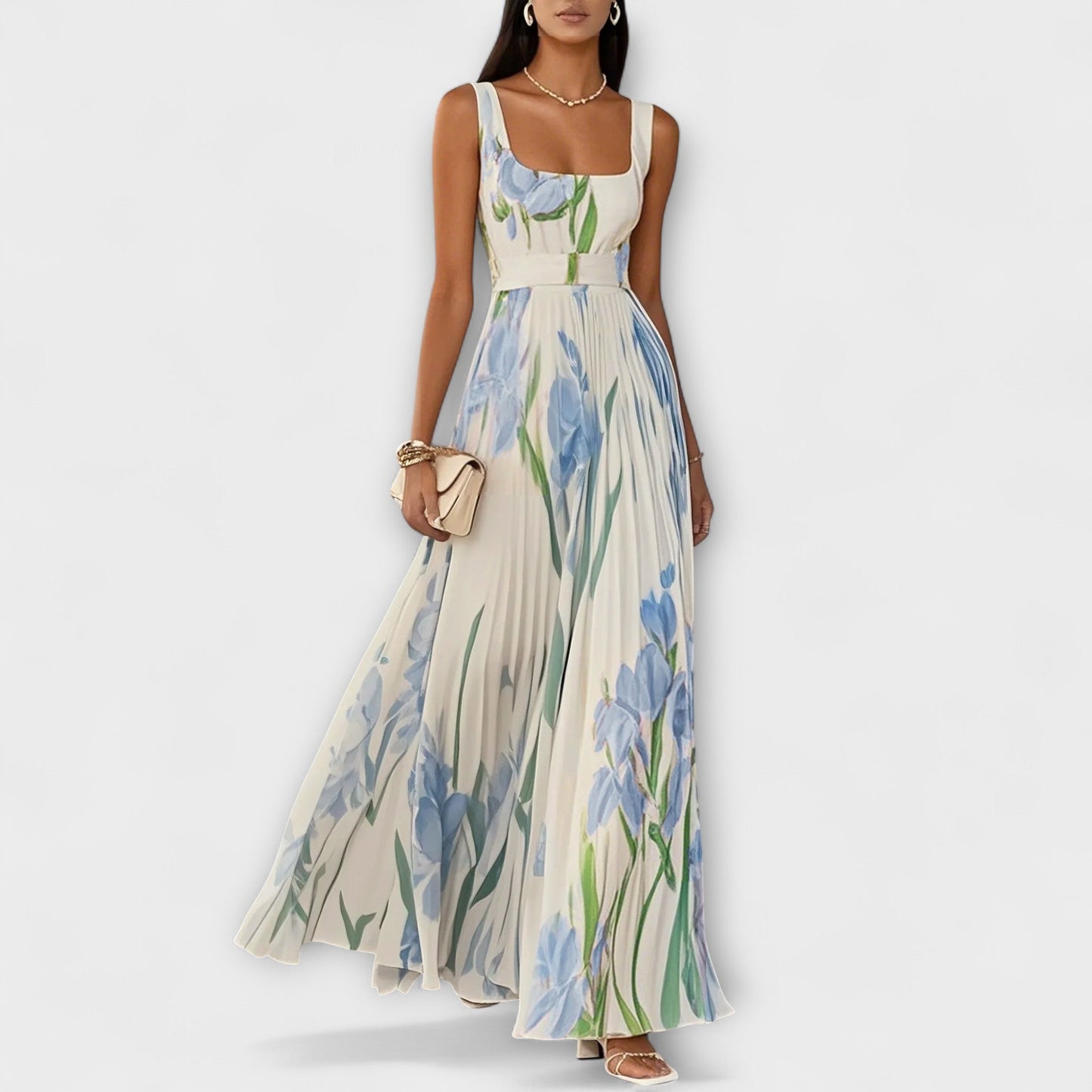 SOFIA – ABITO MAXI DI ELEGANZA FLOREALE