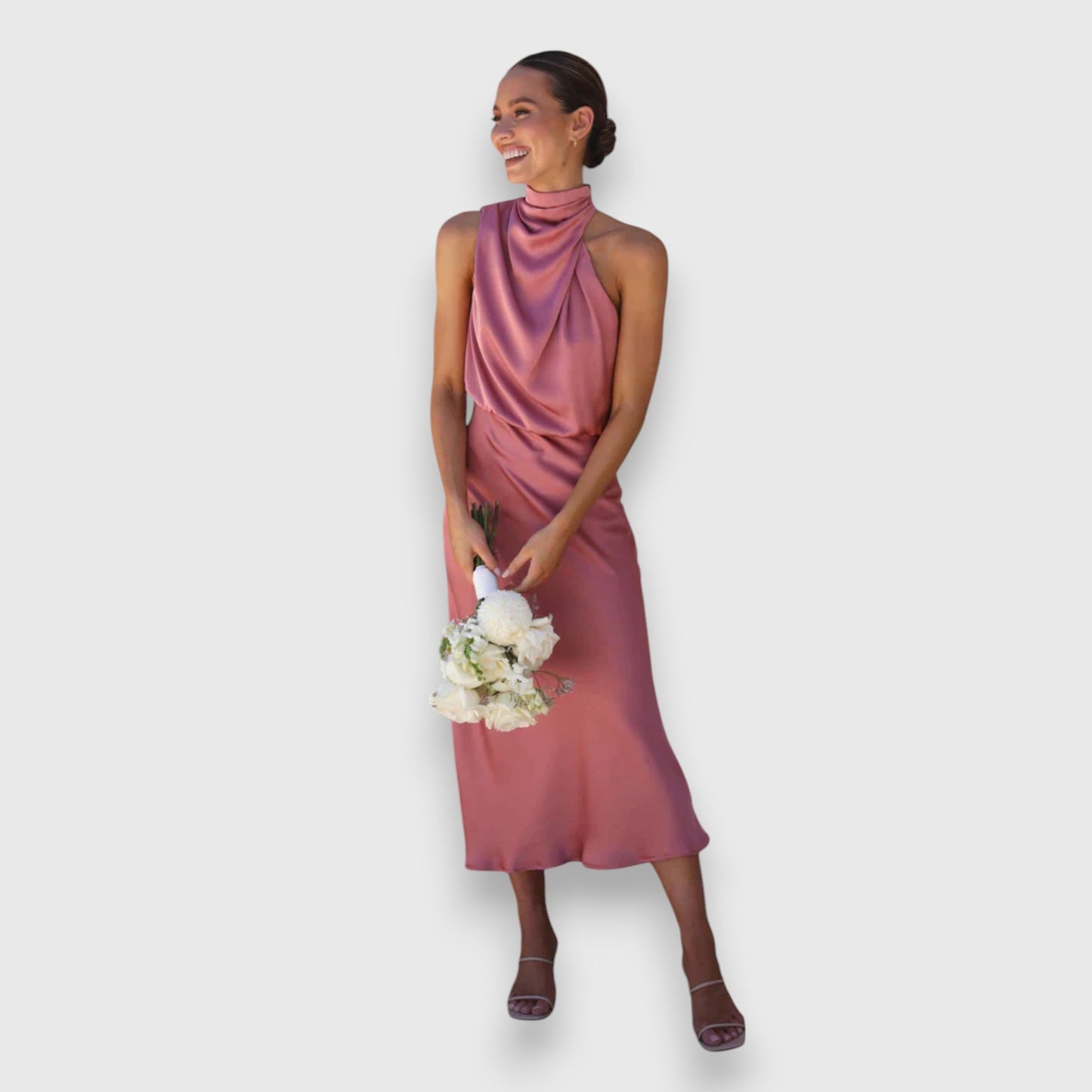 Daisy | Elegante Abito in satin con Scollo Halter