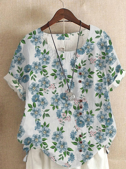 Sienna – Blusa con Dettaglio con bottoni Floreali