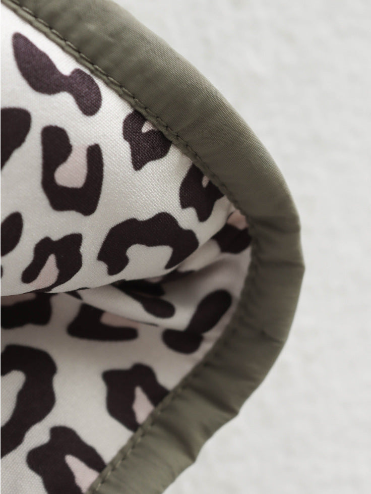 Nika™ | Cappotto foderato di stampa leopardata