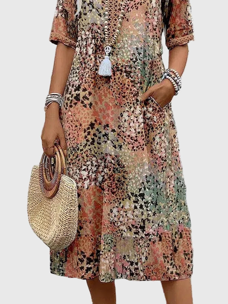 Sofía | Elegante Abito midi Floreale