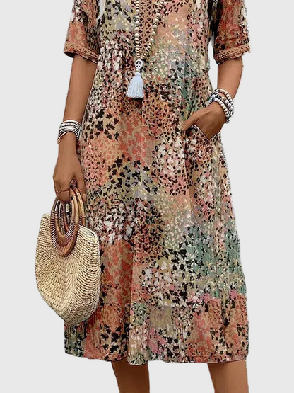 Sofía | Elegante Abito midi Floreale