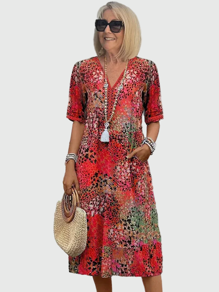 Sofía | Elegante Abito midi Floreale