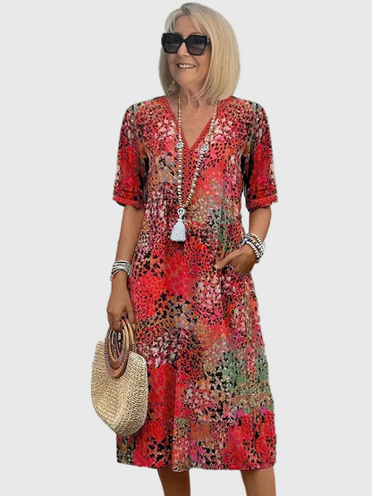 Sofía | Elegante Abito midi Floreale