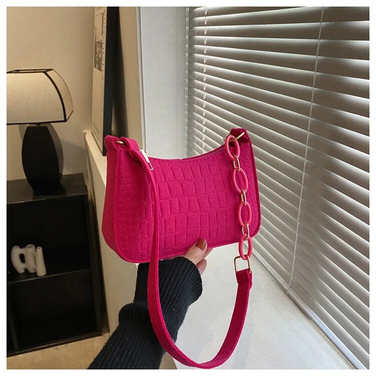 Magnella | Borsa Elegante di spalla con design di pelle effetto coccodrillo