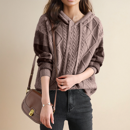 Emily | Maglione con cappuccio in maglia Trenzado