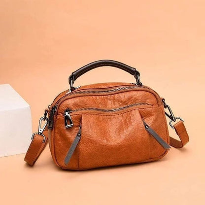 Finbjørg | Borsa Piccola e Versatile in Tonalità Cognac Dorato
