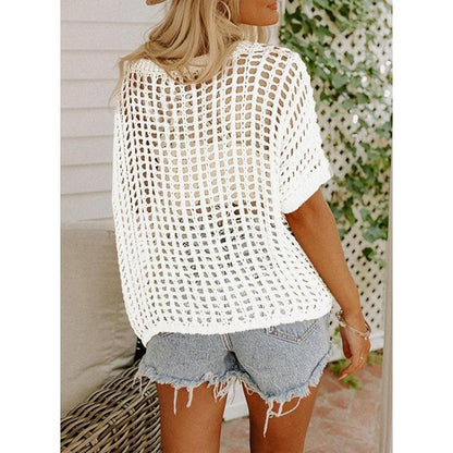 Danae - Top di Ganchillo Casual con Recortes
