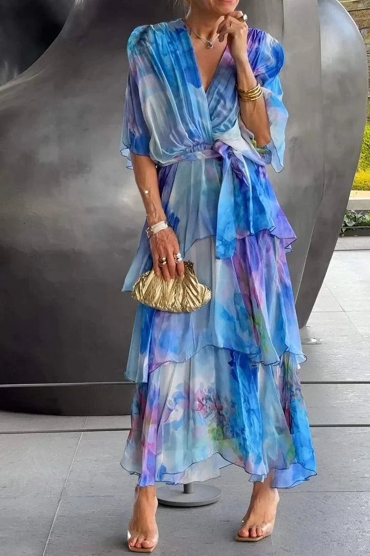 Cassia – Abito fluido in chiffon per donna