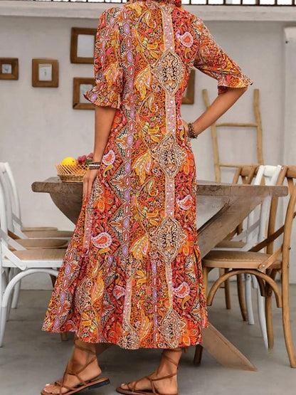 Mevelyn - Abito Boho di Paisley con Borlas