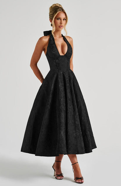 Eulalie - Abito Senza Espalda Elegante con Scollo a V