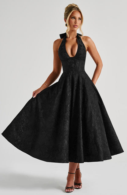Eulalie - Abito Senza Espalda Elegante con Scollo a V