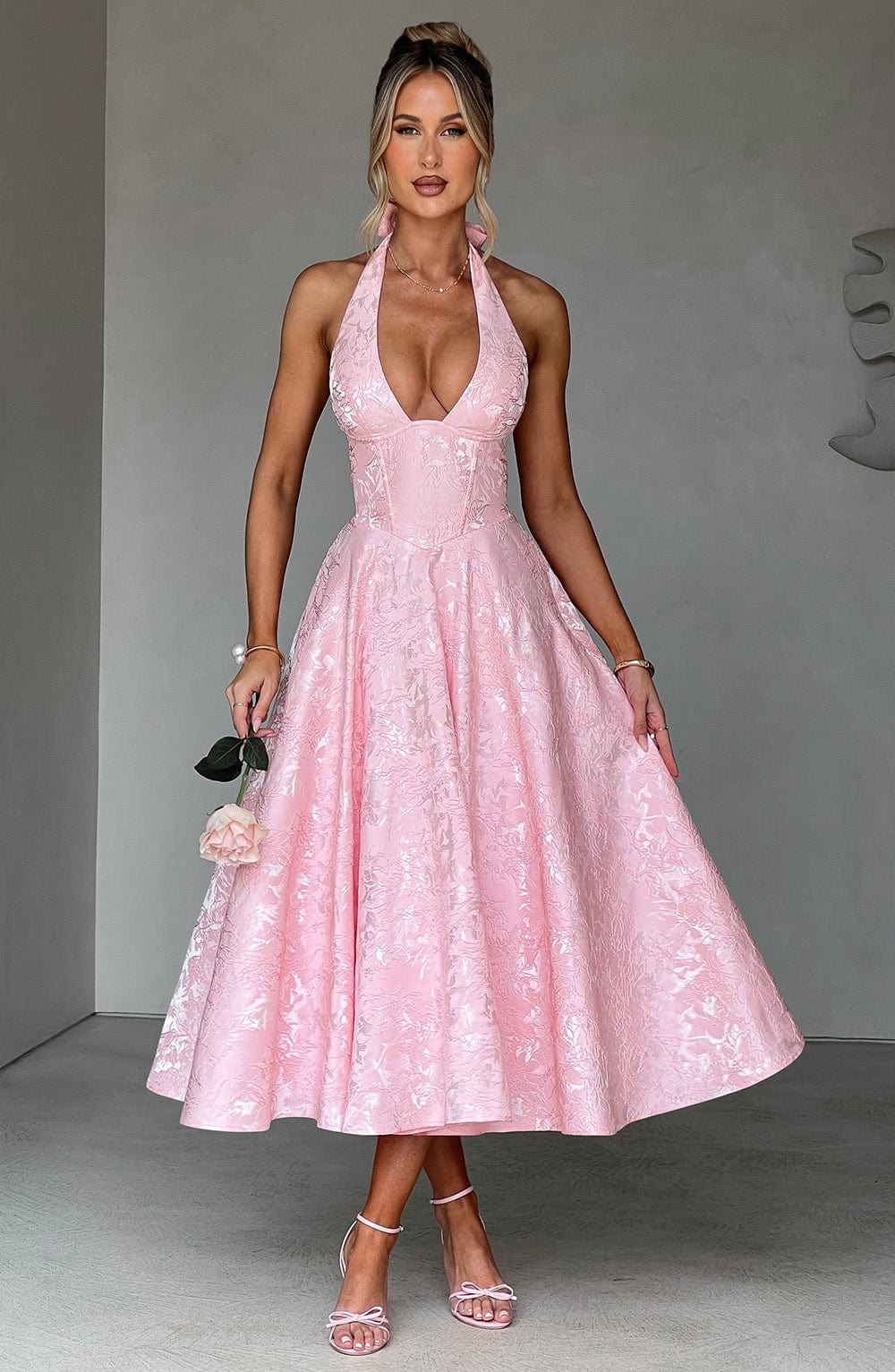 Eulalie - Abito Senza Espalda Elegante con Scollo a V