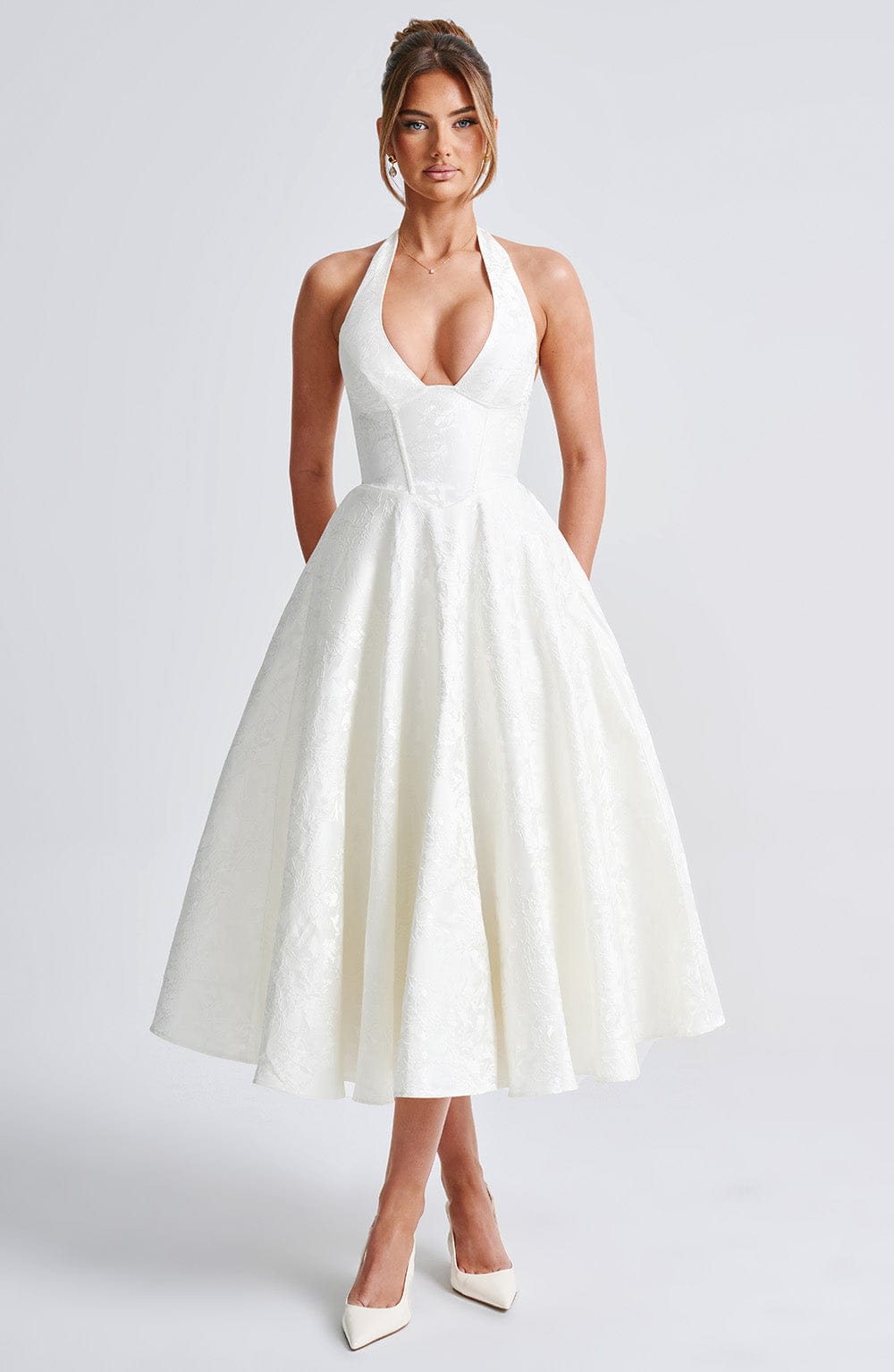 Eulalie - Abito Senza Espalda Elegante con Scollo a V