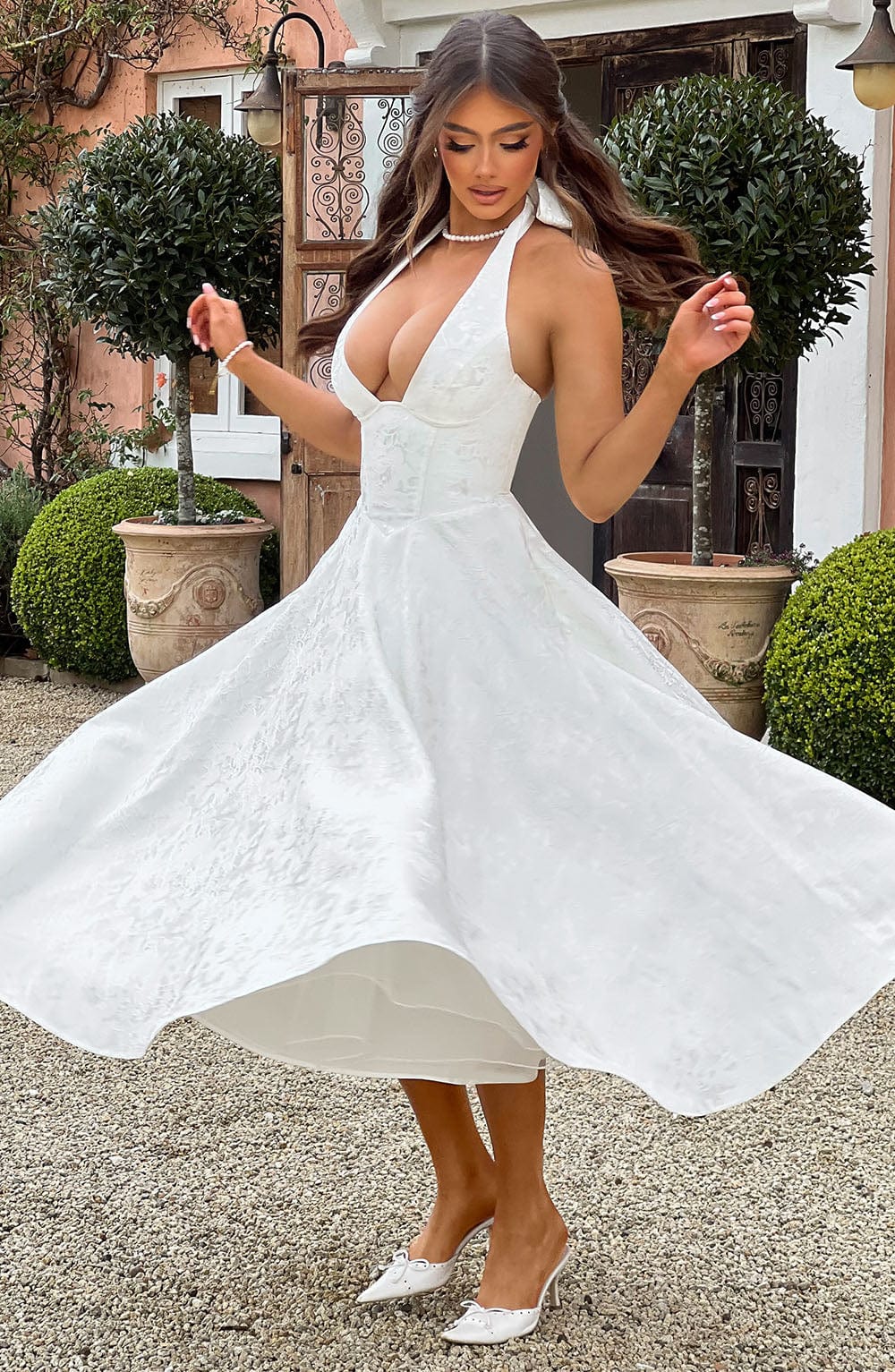 Eulalie - Abito di Schiena Descubierta con scollo a V Chic