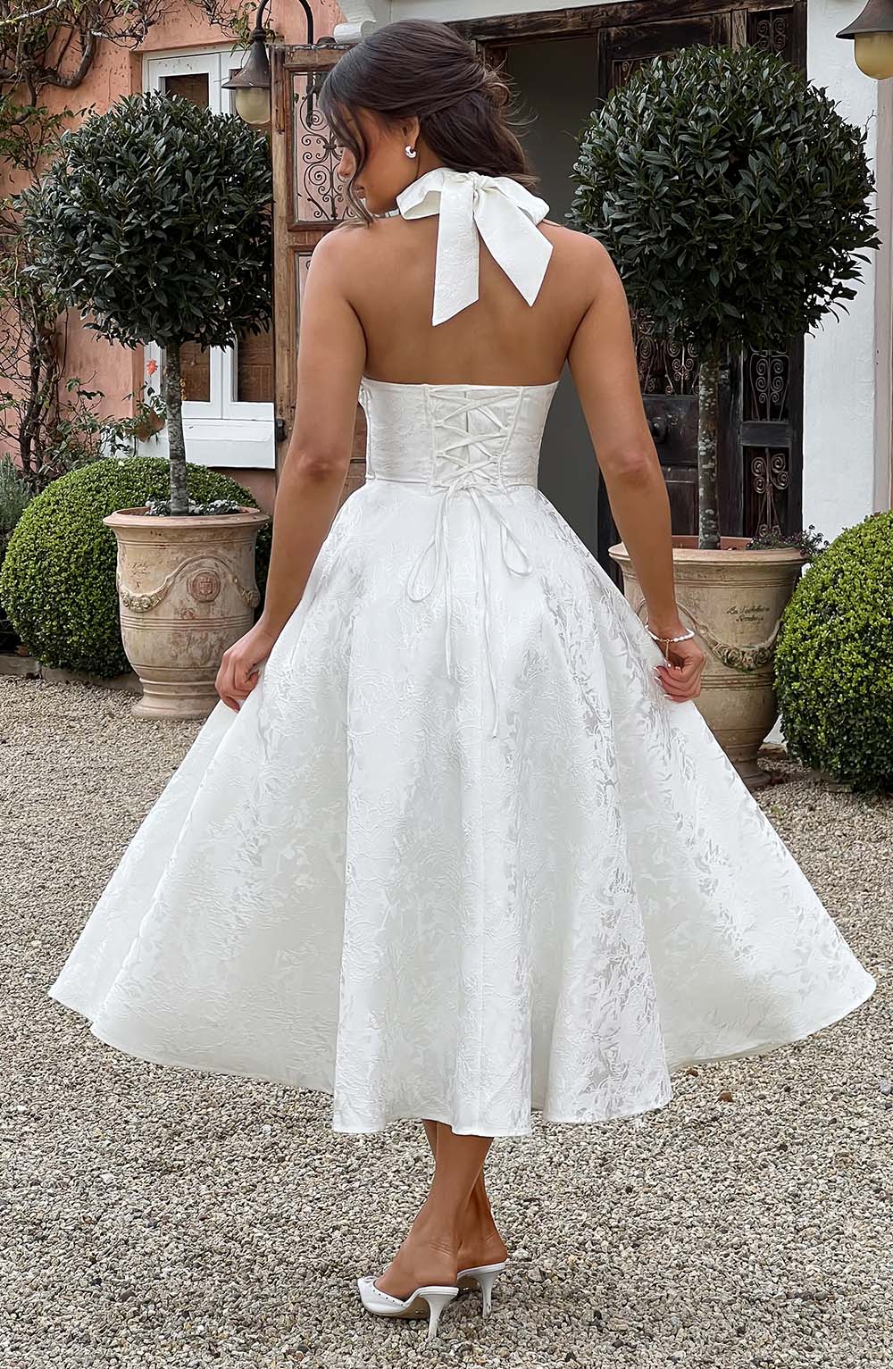 Eulalie - Abito Senza Espalda Elegante con Scollo a V
