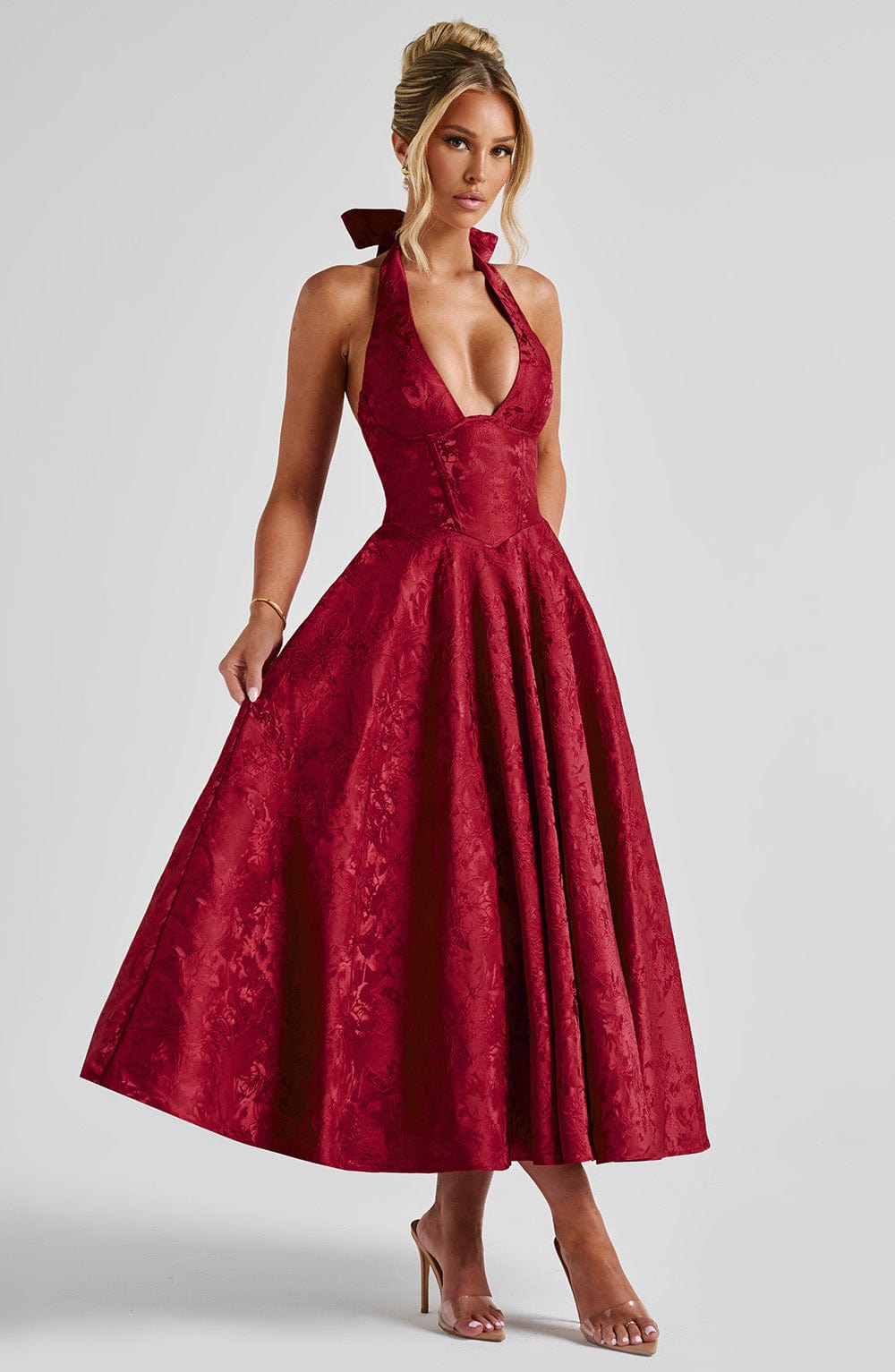 Eulalie - Abito Senza Espalda Elegante con Scollo a V