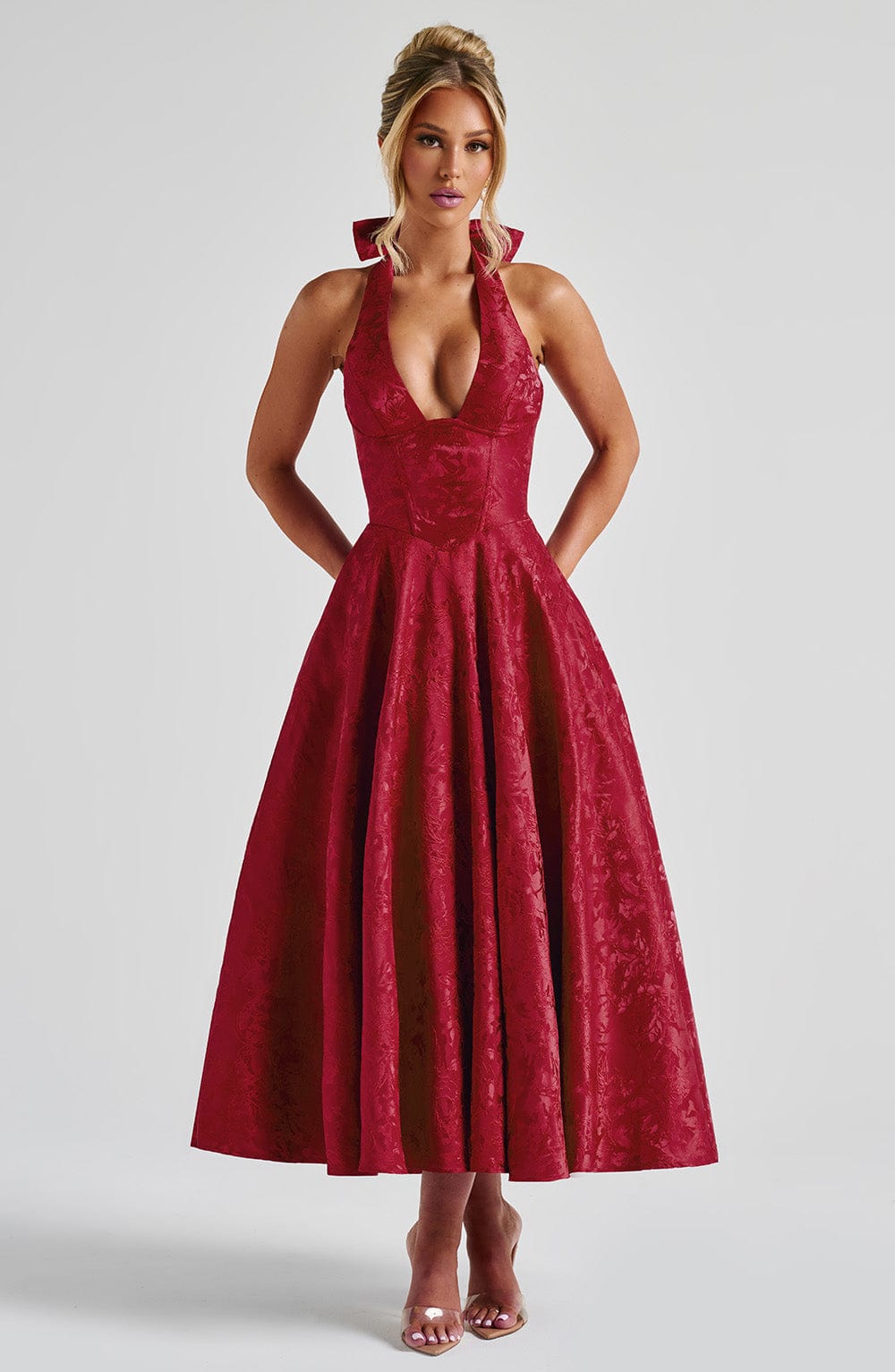 Eulalie - Abito Senza Espalda Elegante con Scollo a V