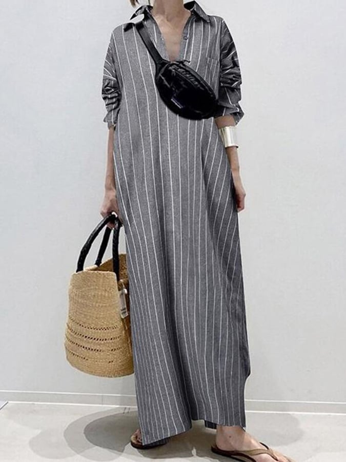 Zalia™ - Abito Urban Stripe