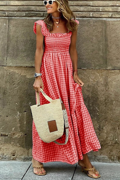 Lily™ - Elegante Abito Maxi a Cuadros