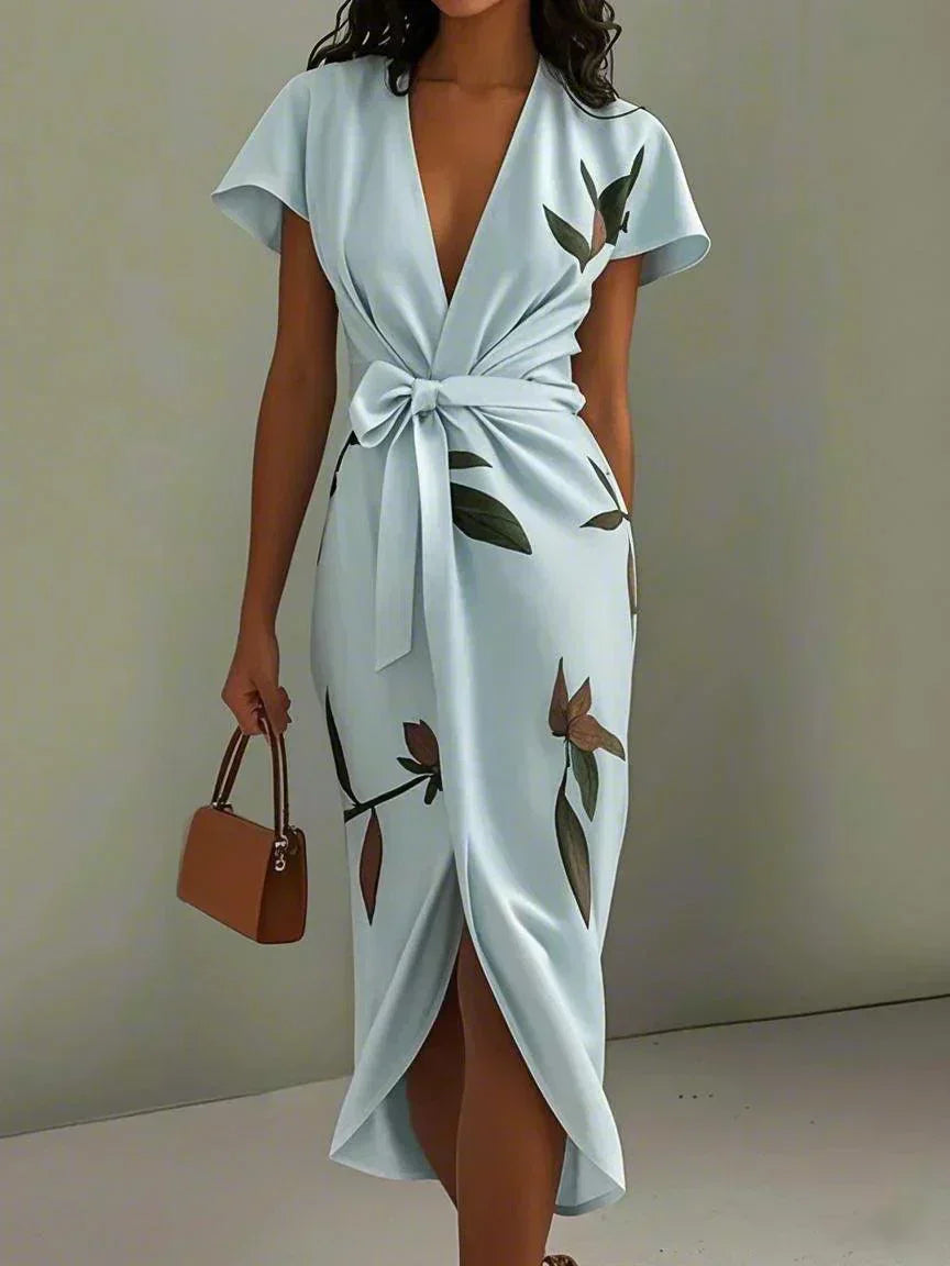 Elin™ | Abito avvolgente elegante con stampa floreale