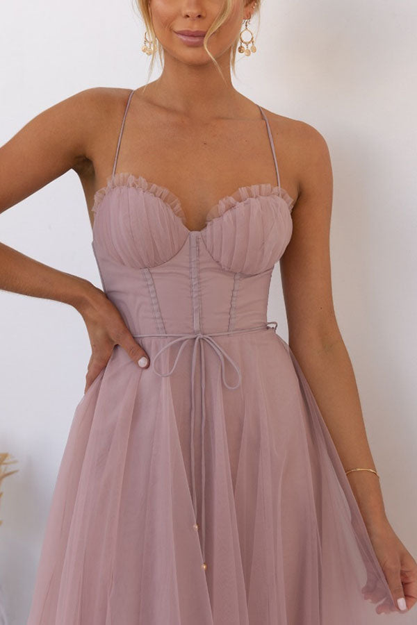 Abito lungo Elegante con Bustier - Abito da cerimonia Fluido
