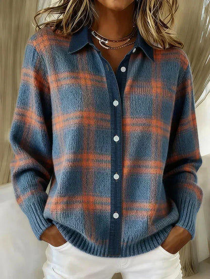Gisèle – Maglione di maglia a quadri morbido