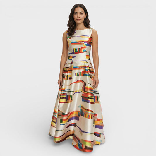 Abito maxi Stampa Geometrico donna