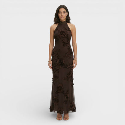 Abito maxi Ricamo Floreale donna