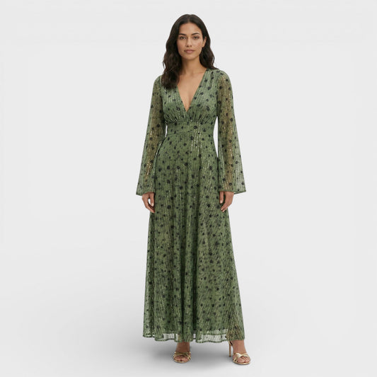 Abito maxi Boho Scollo Pico
