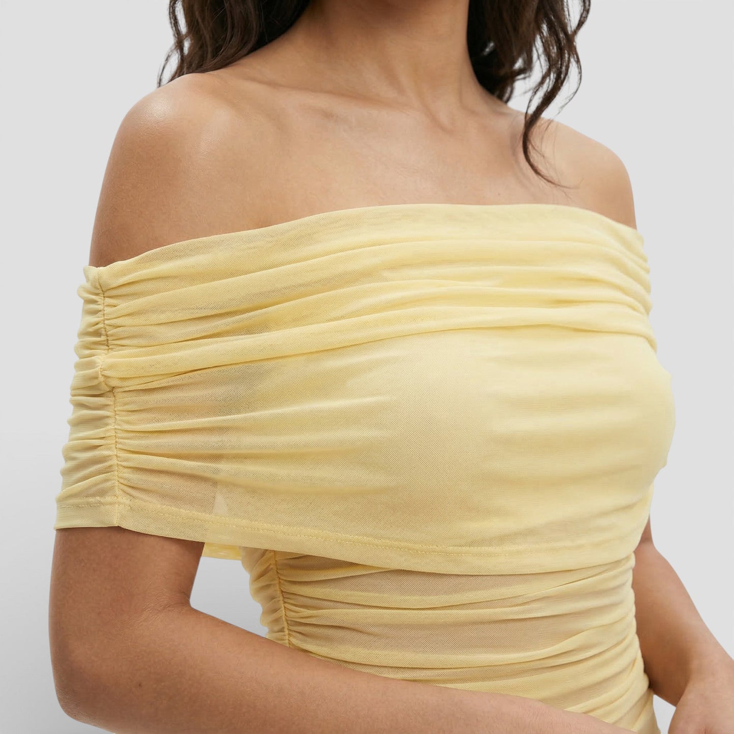 Abito lungo Arricciato Asimmetrico donna