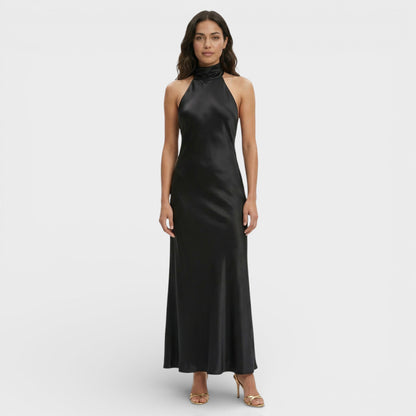 Abito maxi Raso Halter donna
