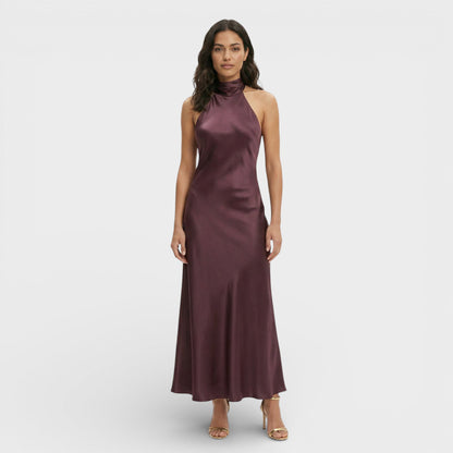 Abito maxi Raso Halter donna