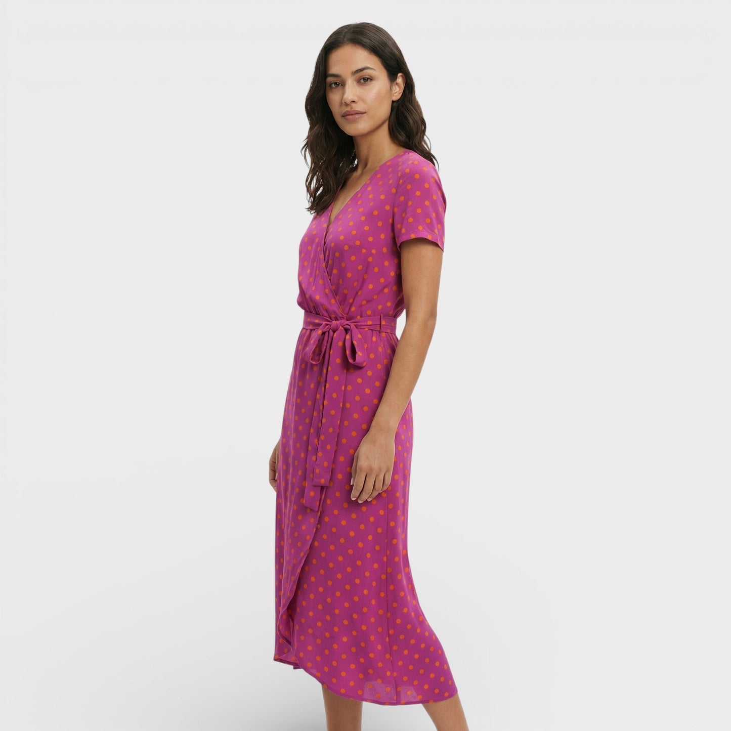 Abito midi Cruzado Floreale donna