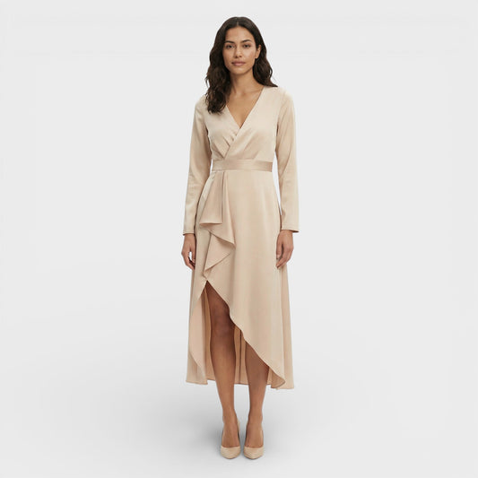 Abito midi Scollo Pico Spacco
