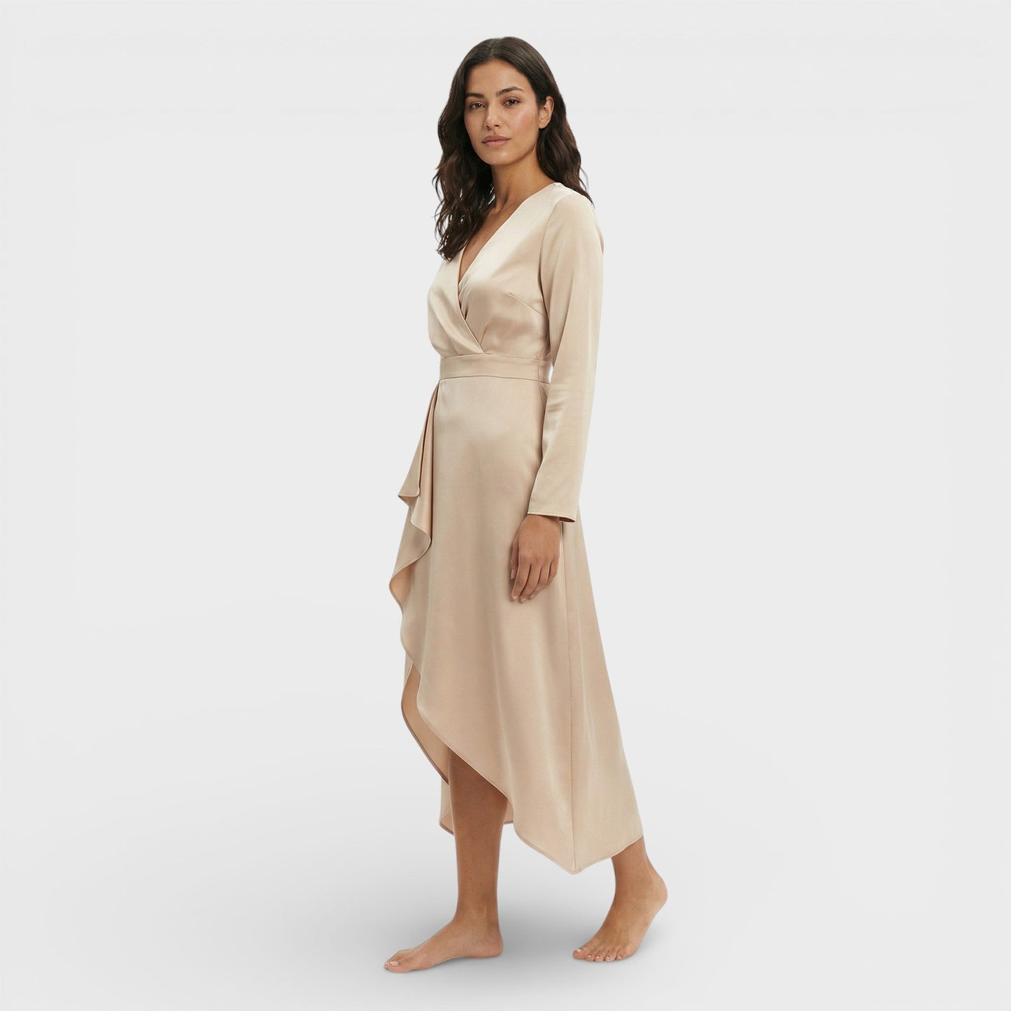 Abito midi Scollo Pico Spacco