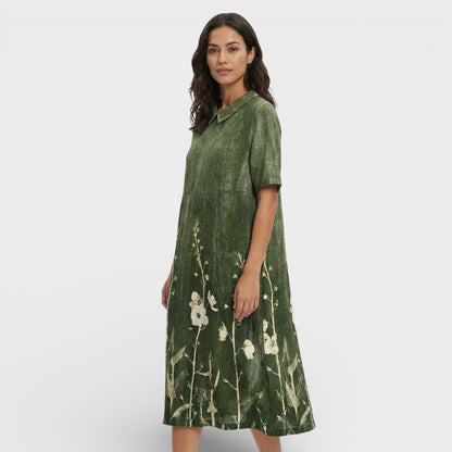 Abito floreale Scollo Pico donna